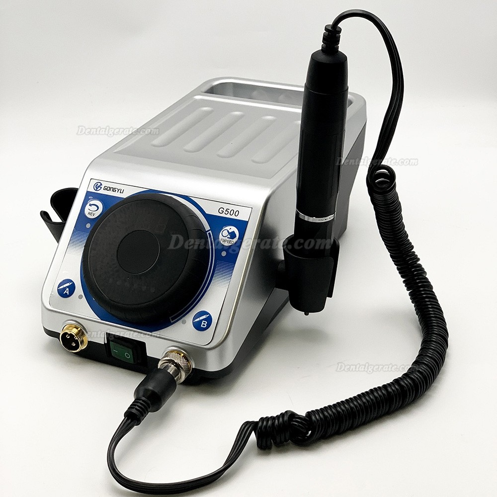 GONGYU G500 mikromotor zahntechnik mit 50.000 U/min handst&uuml;ck und fu&szlig;pedal